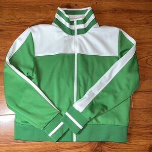 Wild Fable green and white striped track suit. Size L